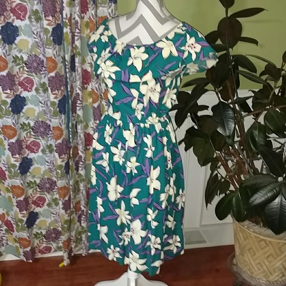 Floral off shoulder dress